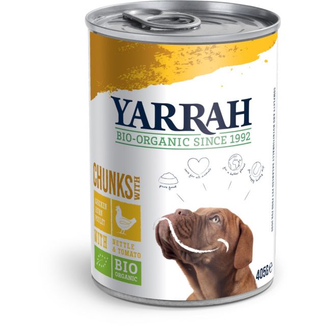 Yarrah Dog Blik Brokjes Kip In Saus -405 gram
