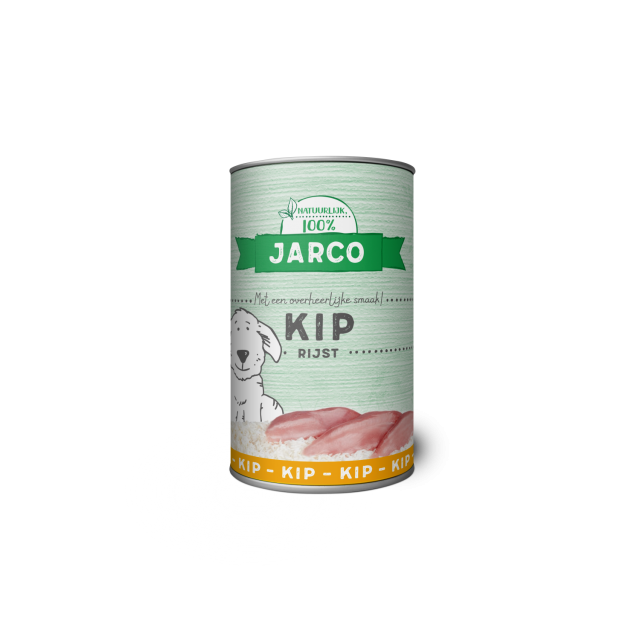 Jarco Dog Blik Kip/Rijst -400 gram