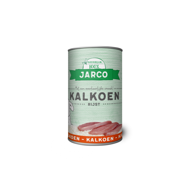 Jarco Dog Blik Kalkoen/Rijst -400 gram