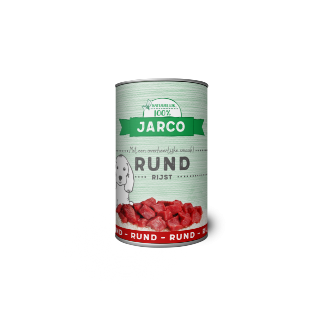 Jarco Dog Blik Rund/Rijst -400 gram