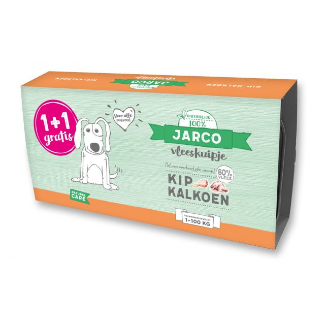 Jarco Dog Vleeskuipje Kip -Kalkoen-2x150 gram