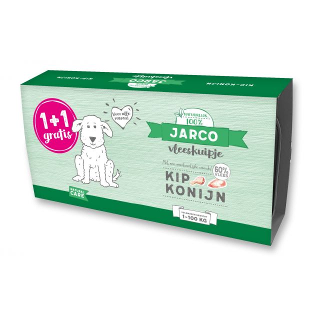 Jarco Dog Vleeskuipje Kip -Konijn -2x150 gram