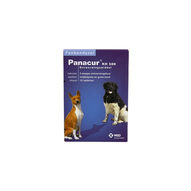 Panacure Hond & Kat Wormtablet 500 Mg -  10 Tabletten