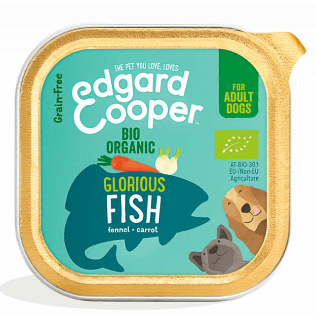 Edgard & Cooper Alu Bio Kip & Vis Met Wortel & Erwten -17x100 gram