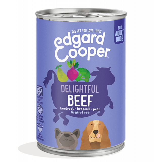 Edgard & Cooper Blikje Rund Met Rode Biet, Broccoli & Peer -6x400 gram