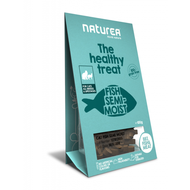 Naturea Cat treats Fish Semi-Moist -100 gram