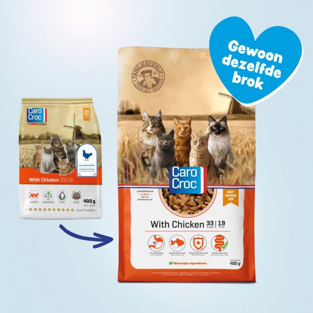 Carocroc Kat met Kip -400 gr