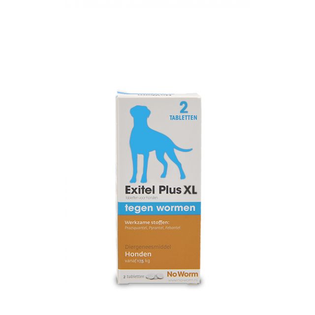 No Worm Exitel Plus XL Hond >17.5 kg -2 tbl