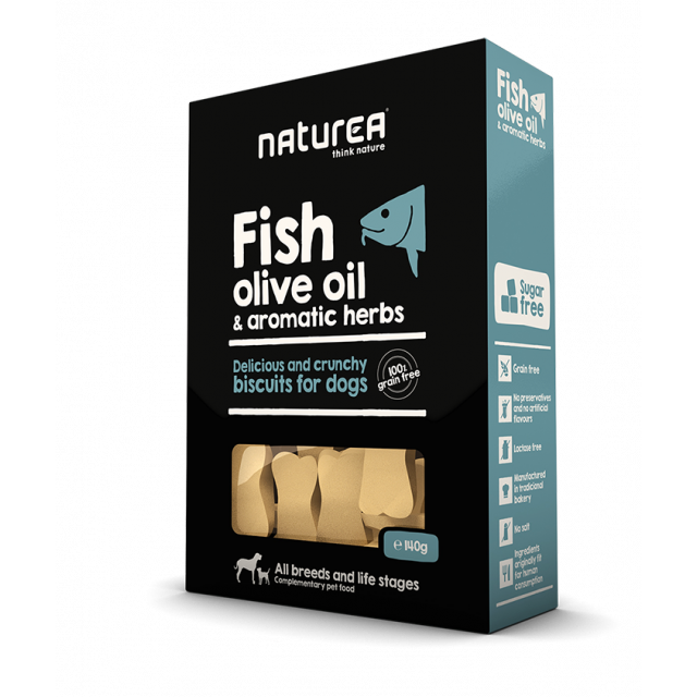 Naturea Biscuits Fish  Olive Oil &  Herbs- 140 gr