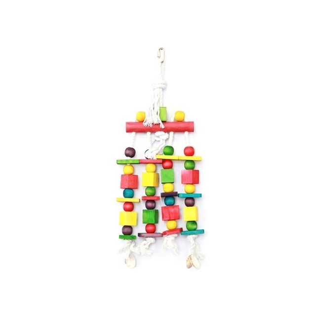 Happy Pet Speelgoed Block N Beads Papegaai - 16x45 cm