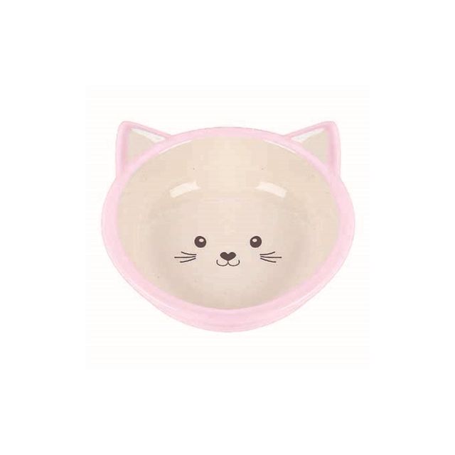 Happy Pet Voerbak Kitten Roze / Creme -200 ml