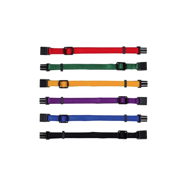 Trixie Puppy Halsband Set Rood / Groen / Geel / Paars / Blauw / Zwart -17-25 cm -6 st