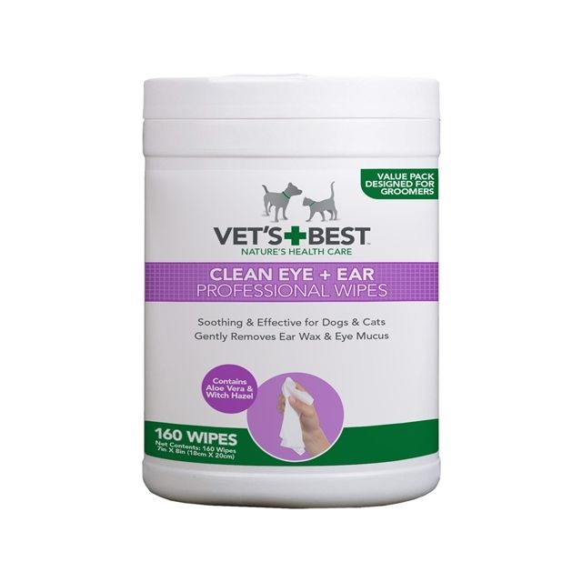 Vets Best Clean Ear / Eye Wipes Hond -160 stuks