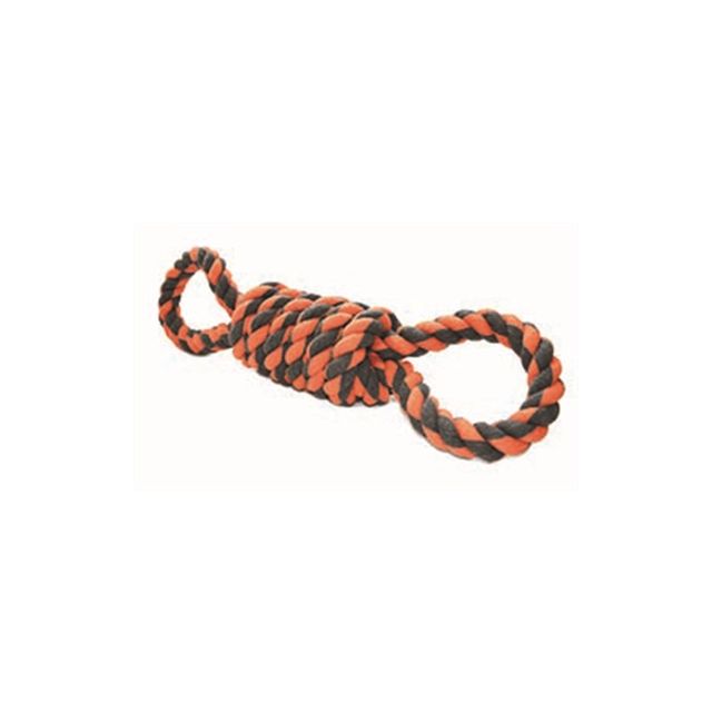 happy pet nuts for knots extreme spoel 8 vorm tugger grijs / oranje 55X11X11 CM