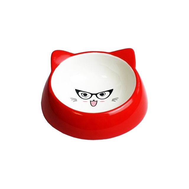 Happy Pet Voerbak Kat Specs Rood -15x15x7 cm