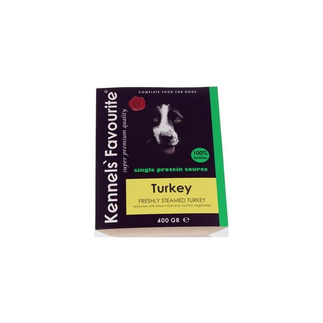Kennels Favourite Steamed Turkey -10x 400 gram