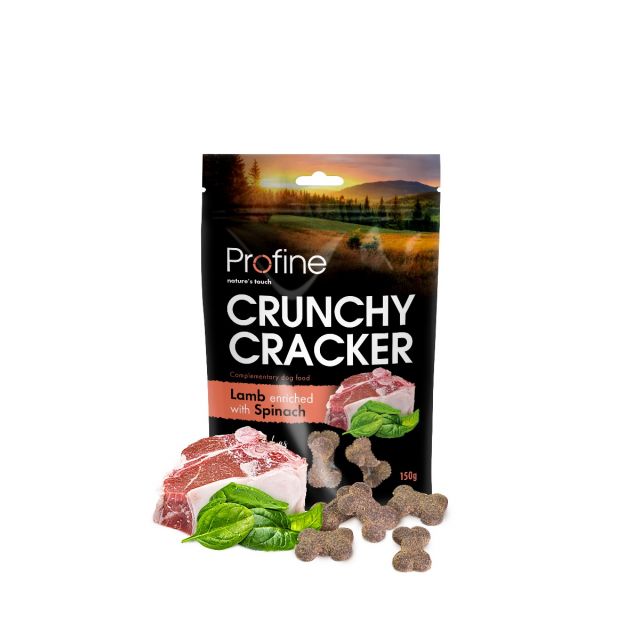 Profine Crunchy Cracker Lamb Verrijkt Met Spinazie -150 gram