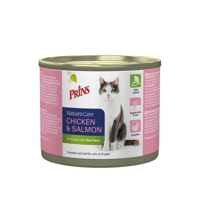 Prins NatureCare Kat Chicken & Salmon - 2x 200 gr