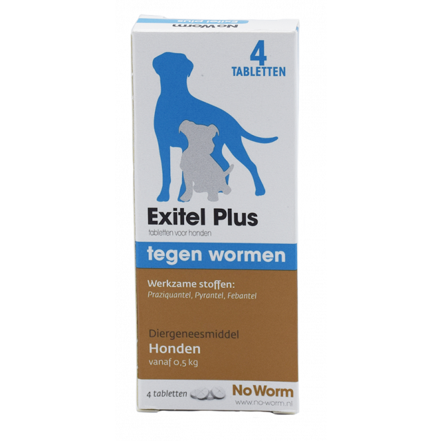 No Worm Exitel Plus Hond >0.5 kg -4 tbl