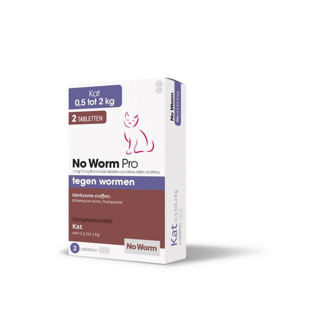 No Worm Pro Kleine Kat & Kitten - 2 Tabletten 