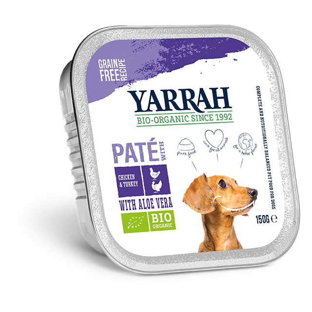 Yarrah Dog Alu Pate Kalkoen / & Aloe Vera -150 gram
