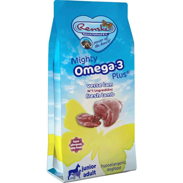 Renske Mighty Omega-3  Plus Lam & Rijst - 15 kg
