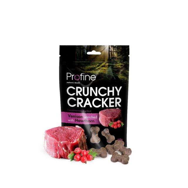 Profine Crunchy Cracker Hert Verrijkt Met Meidoorn -150 gram