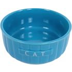 Boon Eetbak Steen Kat Ribbel Blauw -12 cm 