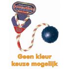 Happy Pet Tough Toys Rubber Bal Aan Werptouw Large - 22x6x6 cm
