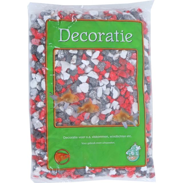 Aquarium Grind Spit Mix Zwart/ Wit/ Rood -900 gram