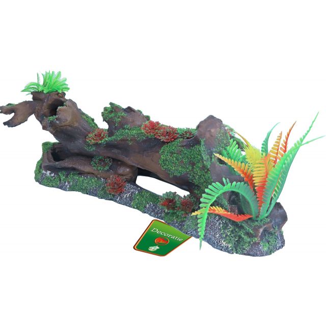 Boon Aqua Deco Ornament Polyresin Boomstronk Met Mos En Plant,- 40 cm.