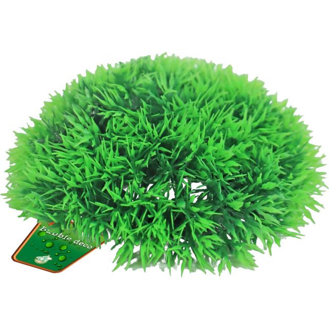 Boon Aqua Deco Ornament Bubbel Green Moss Plant Ronde Bol Met Uitstromer- 14x6 cm.