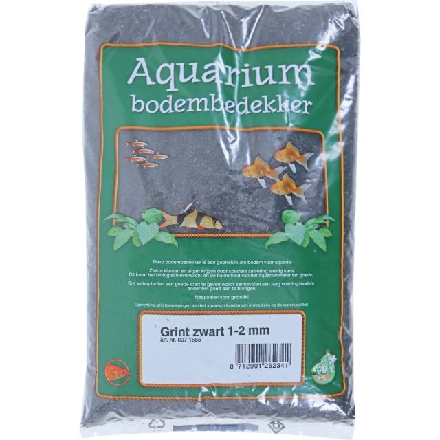 Aquarium Grind Edelsplit Zwart 1-2 mm -2 kg 