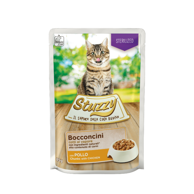 Stuzzy Kat Chunks  Sterilized  Kip- 85 Gram