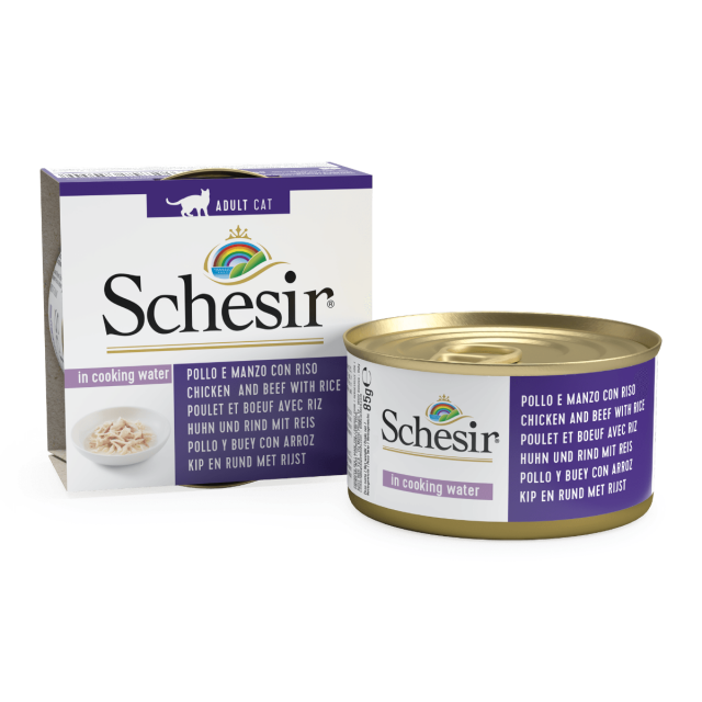 Schesir Cat Kip Rund Rijst Kookvocht -85 gram