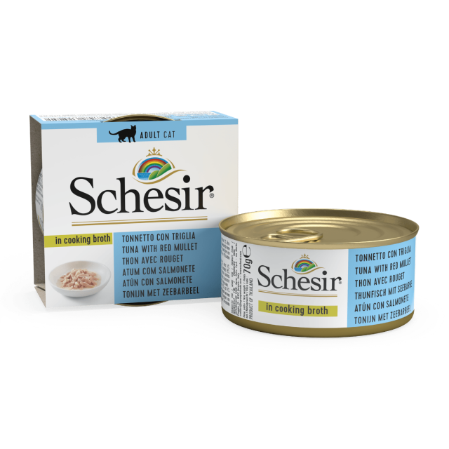 Schesir Cat Broth Tuna & Zeebarbeel -70 Gr