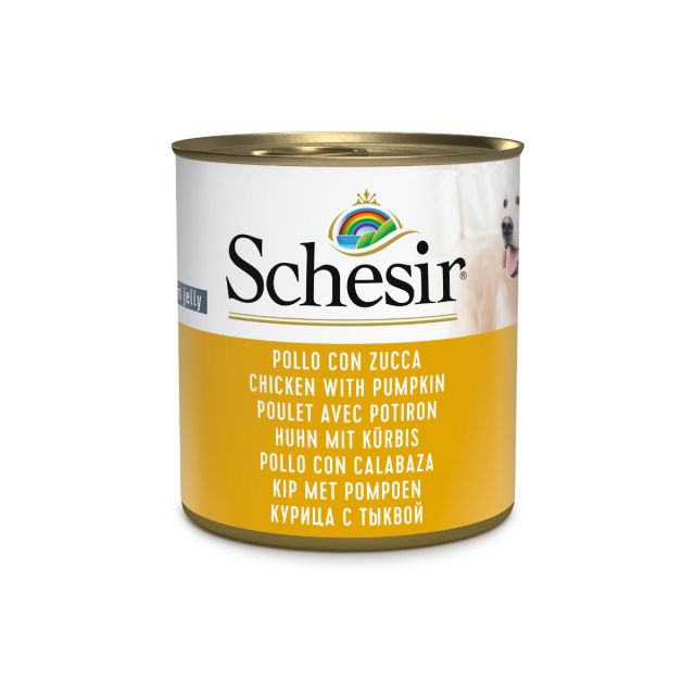Schesir Hond Kip Pompoen Gelei -285 gram