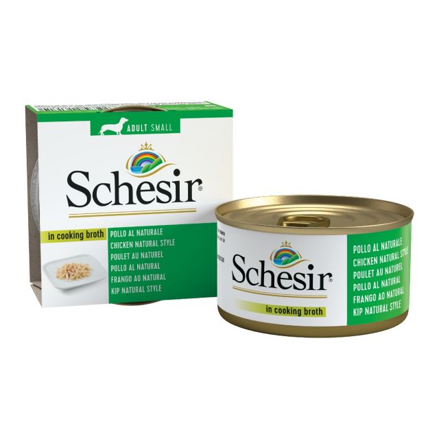 Schesir Hond Kip Naturel Bouillon -85 gram
