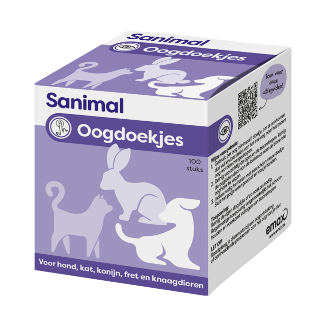 sanimal oogdoekjes -100 stuks