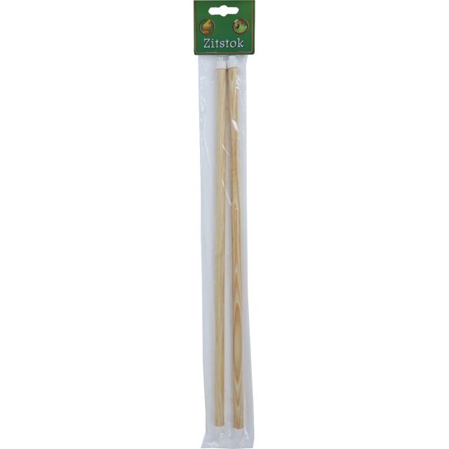 Zitstok Hout Met Dop 12mm / 40 cm -2 stuks