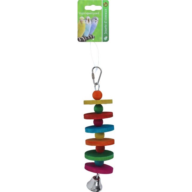 Boon Vogelspeelgoed Bal+cirkels Hout met Metalen bel -12 cm 