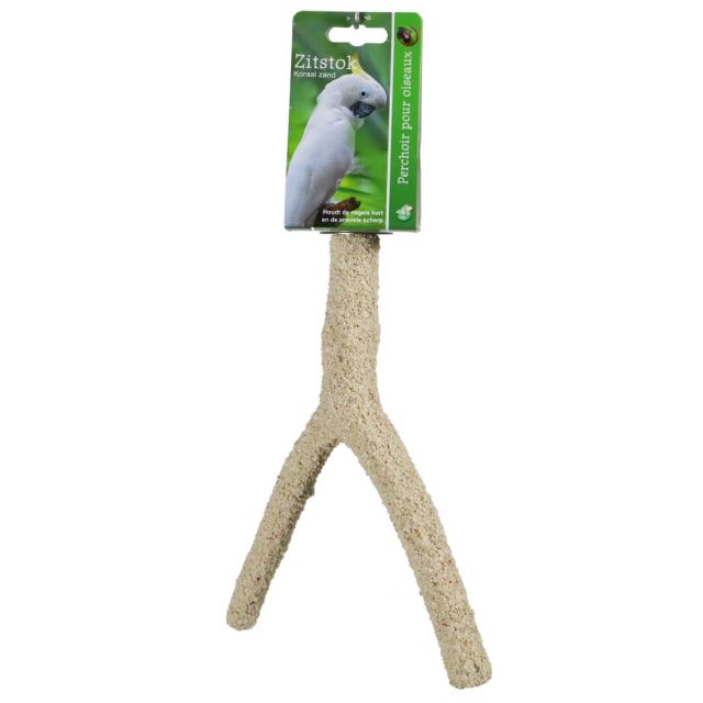 Boon Zitstok Koraalzand + Schroefdraad  Vertakt -25 cm 
