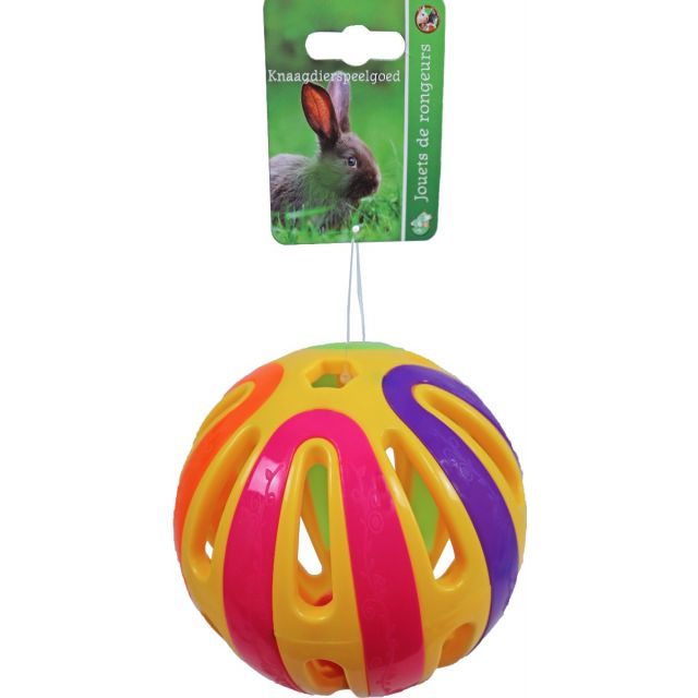 Plastic Knaagdierbal + 2 Bellen  -12,5 cm