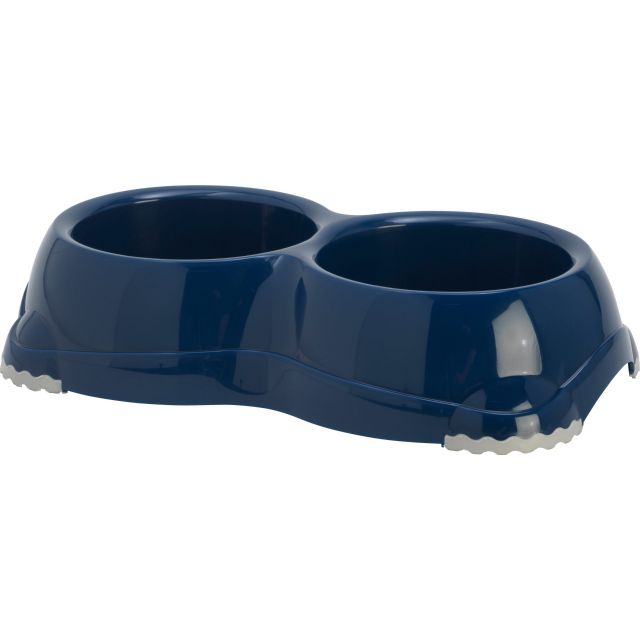 Moderna Hondeneetbak Plastic Smarty 2 Bubbel Blauw -2x645 ml