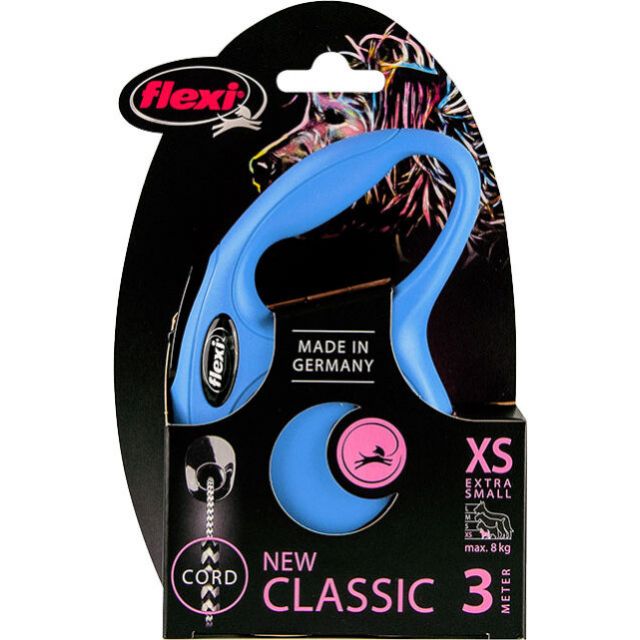 Flexi Rollijn Classic Cord Blauw XS - 3 meter