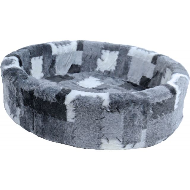 Boon teddymand mix/blok grijs nr. 4 -70 cm 