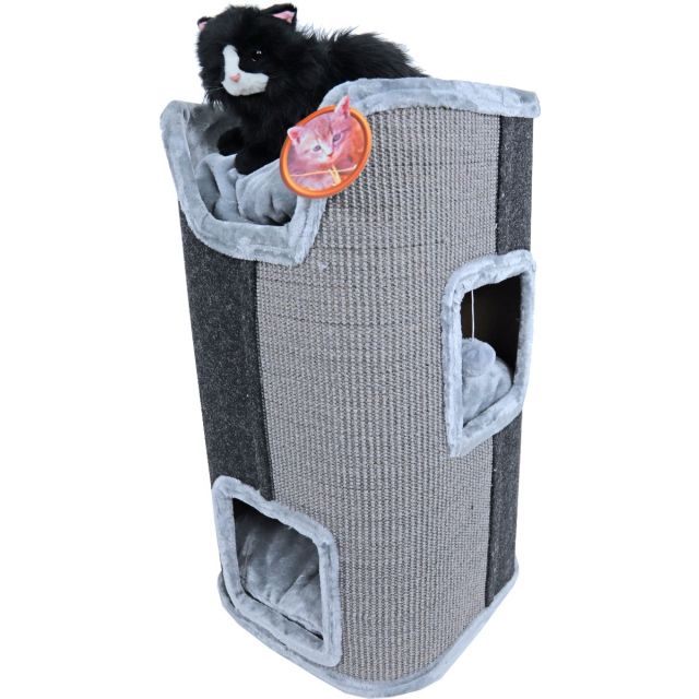 Boony Krab-/Klimmeubel 2 Gaats 75 cm Grijs/Zwart