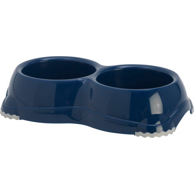 Moderna Eetbak Plastic Hond Smarty 1 Dubbel blauw -2x330 ml