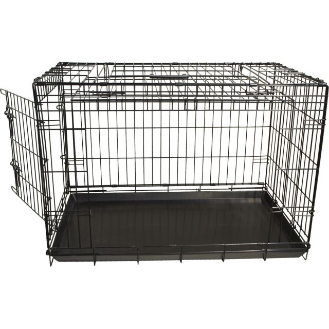 Boon Draadkooi Met Deur En Schuifdeur Zwart, 107x71x77 cm.