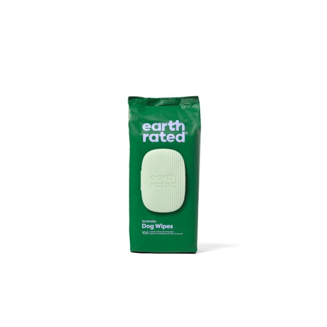 Earth rated Dog Wipes Lavendel Composteerbaar -20,5x20,5 cm / 100 stuks